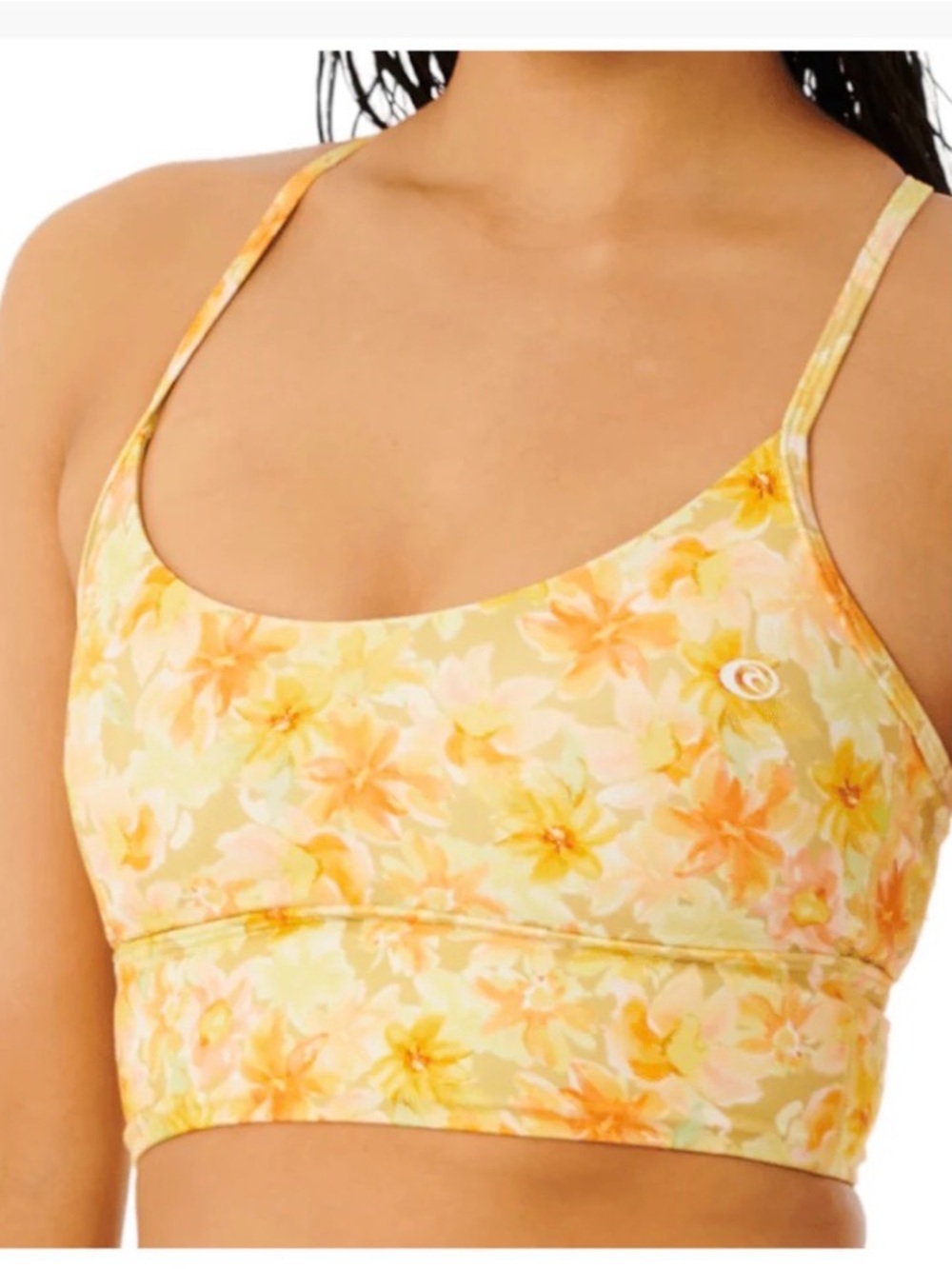 Rip Curl Yellow Floral Swimsuit Top